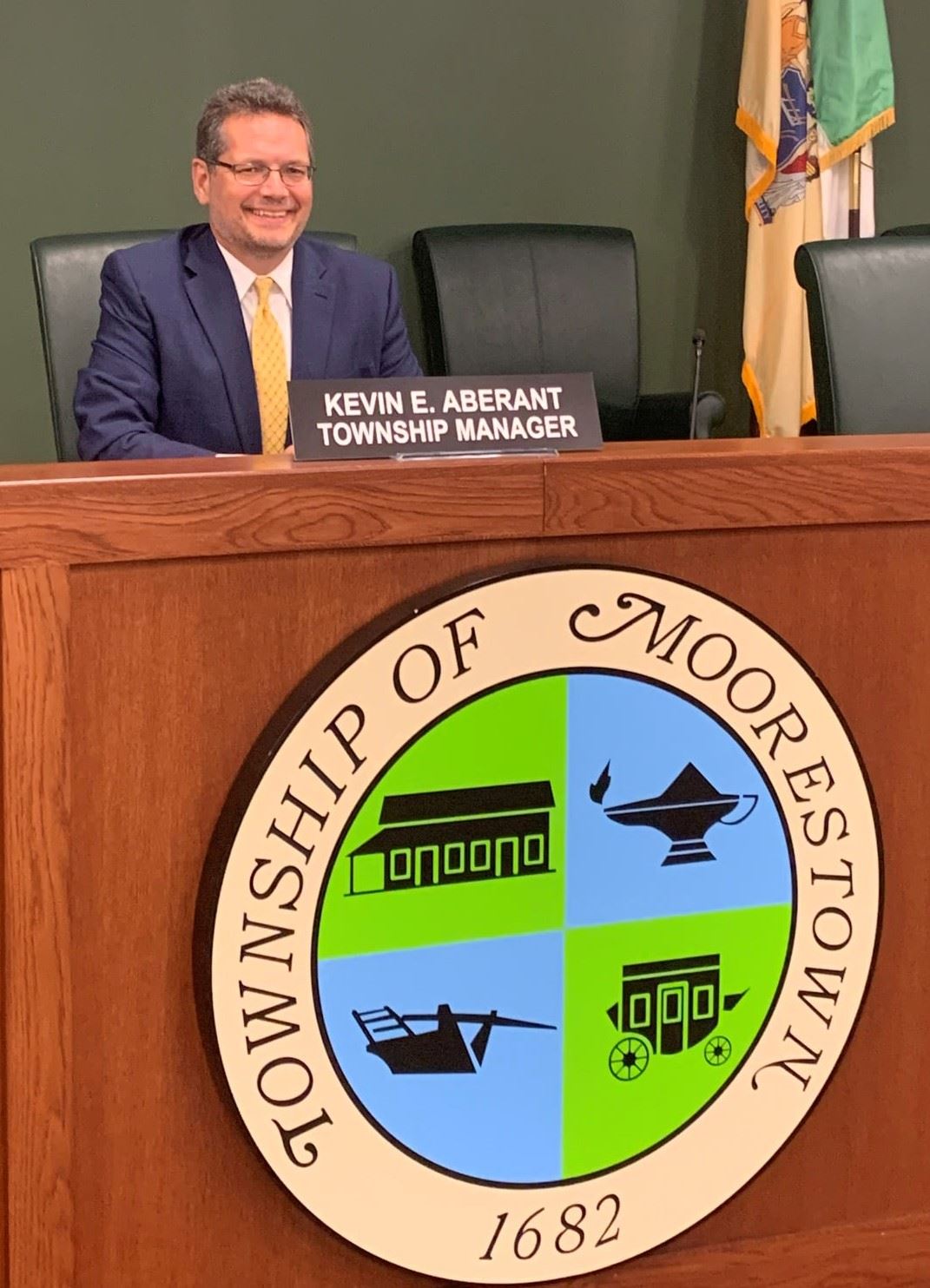 Kevin Aberant currently serves as township manager. 